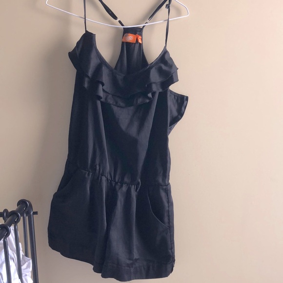 Urban Behavior Black Satin Romper - Picture 1 of 3